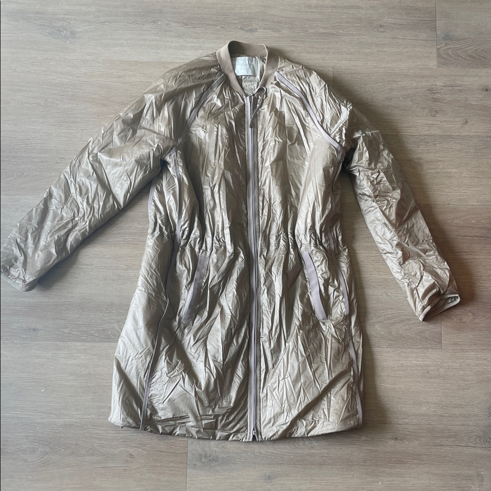 Athleta Tan Long Light Puffer Jacket